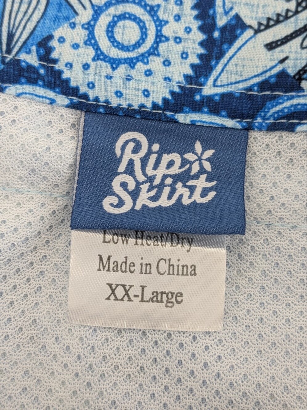 Rip Skirt Blue Patch Skirt sz XXL - Picture 10 of 13